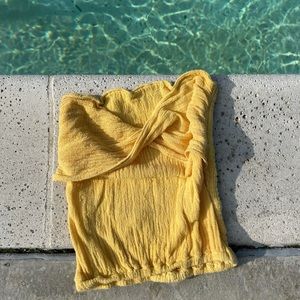 Jen’s Pirate Booty yellow gauze tube top